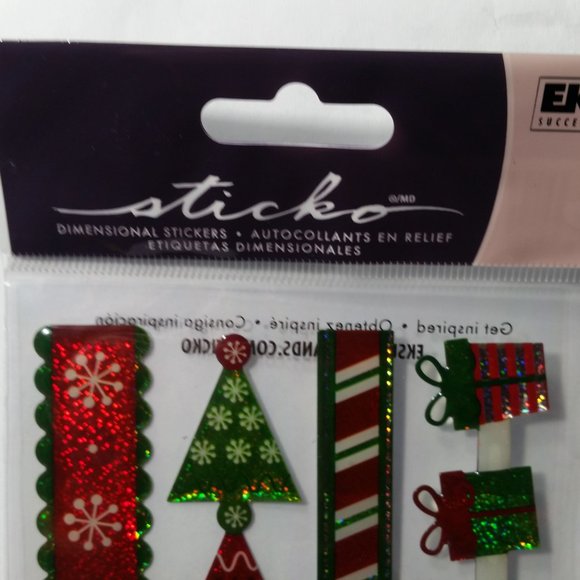 Christmas Sticker Ribbon Tree Gifts Snowflake - Picture 3 of 9